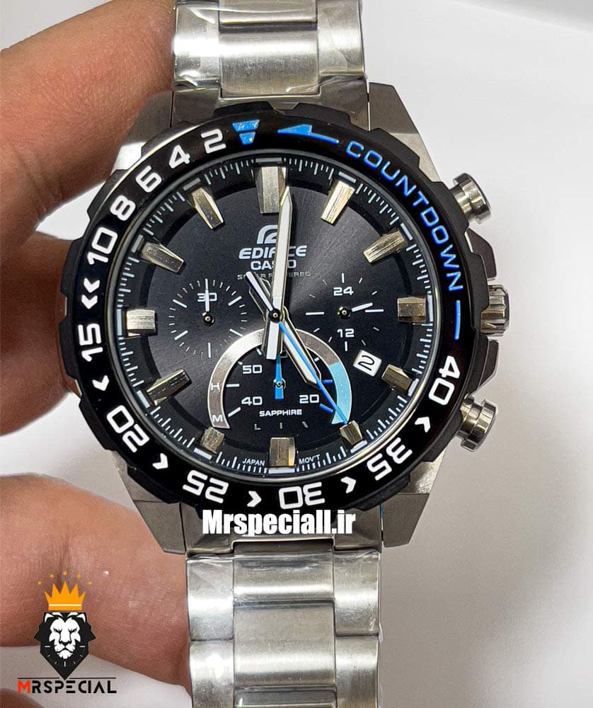 ساعت کاسیو ادیفایس مردانه استیل کرنوگراف صفحه مشکی Casio Edifice 021281 — تصویر ۱۰