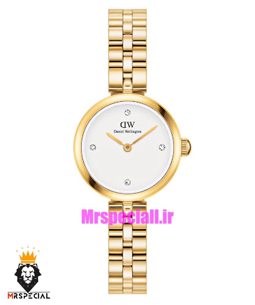 ساعت زنانه دنیل ولینگتون کوارتز طلایی صفحه سفید Daniel Wellington 021152