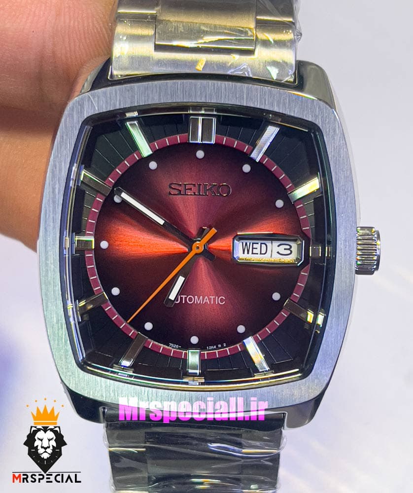 ساعت سیکو مردانه اتوماتیک چهارگوش استیل صفحه قرمز 020144 SEIKO Recraft — تصویر ۱۰