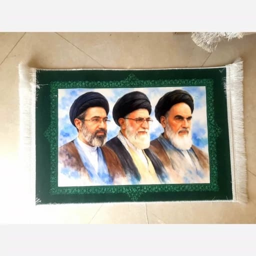 تابلو فرش عکس اقای خامنه ای سایز 50در 80بدون قاب