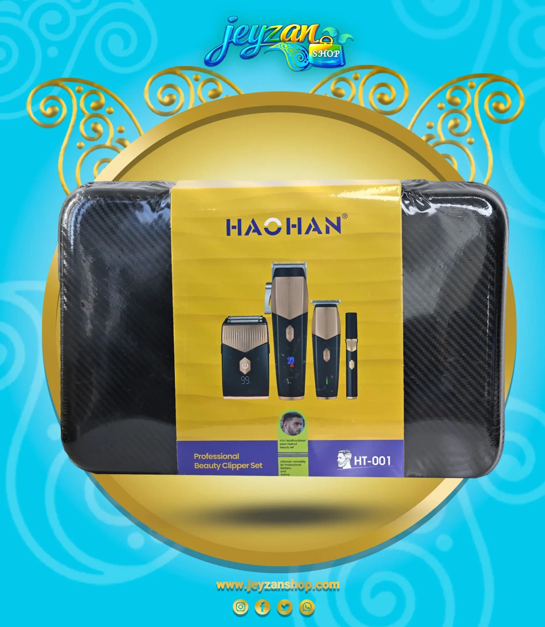ماشین اصلاح 4 کاره موی سر و صورت برند Haohan مدل HT001 — تصویر ۳