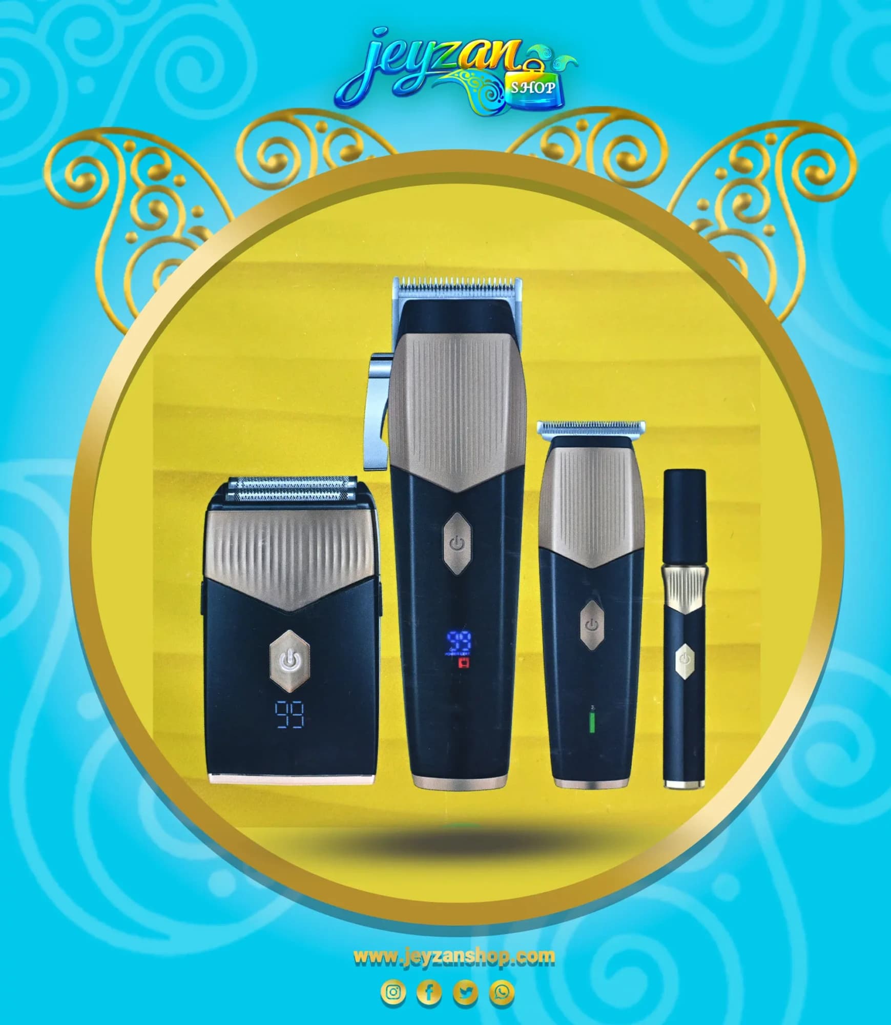 ماشین اصلاح 4 کاره موی سر و صورت برند Haohan مدل HT001 — تصویر ۲