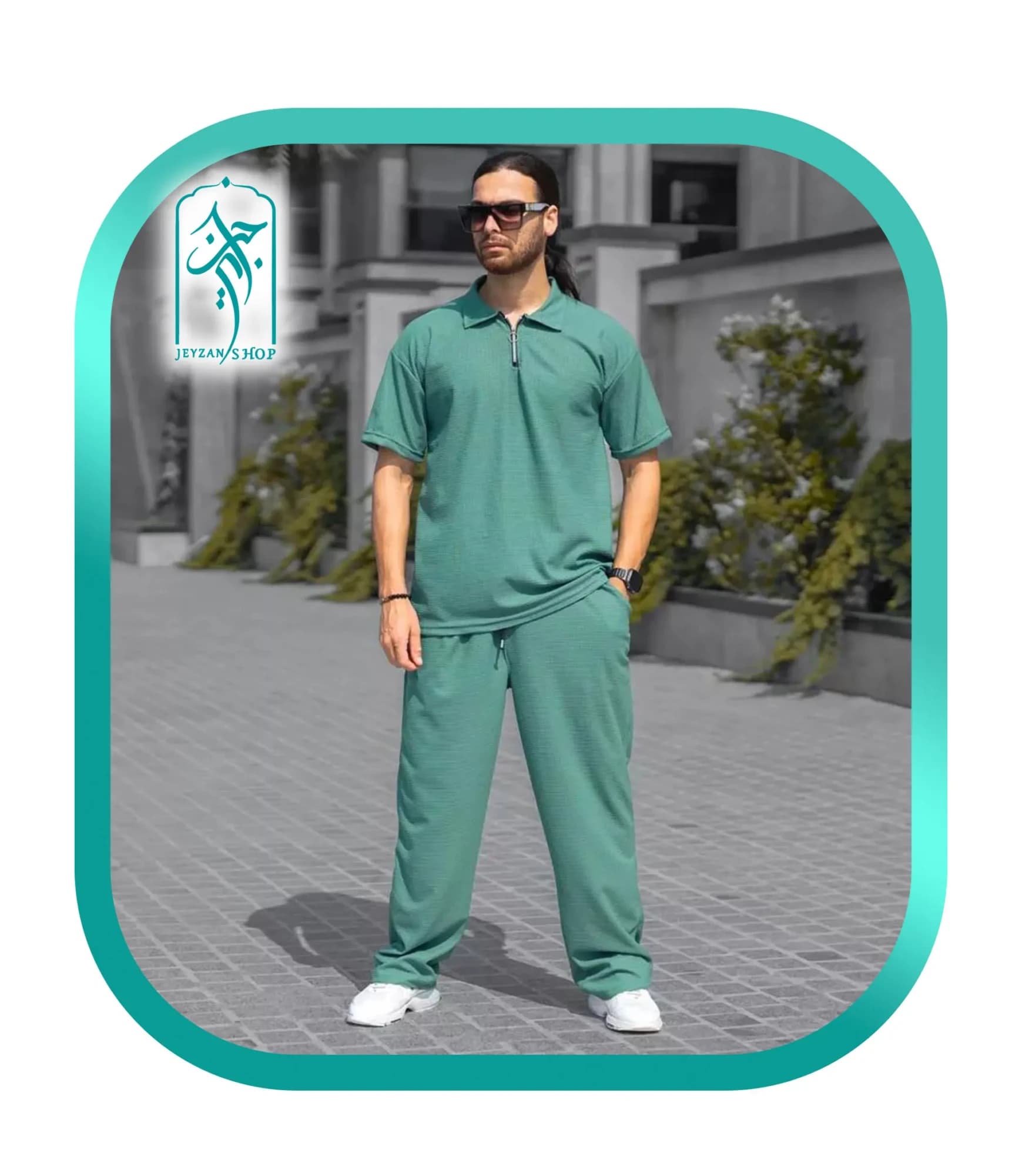 ست تیشرت و شلوار مردانه نیم زیپ کد M231 — تصویر ۱۱