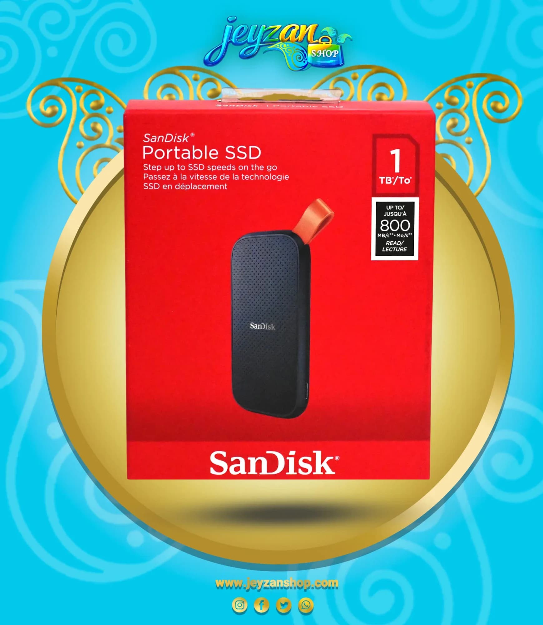 اس اس دی اکسترنال سن دیسک مدل PORTABLE SDSSDE30-1T00 یک ترابایت — تصویر ۶