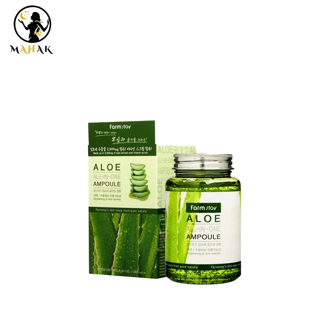 آمپول ژل آبرسان آلوئه ورا فارم استی FARMSATY ALOE ALL-IN-ONE AMPOULE — تصویر ۷