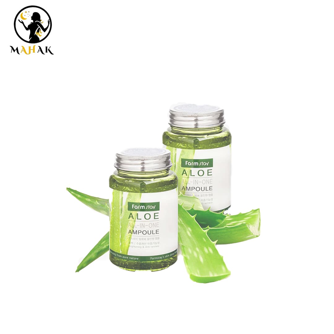 آمپول ژل آبرسان آلوئه ورا فارم استی FARMSATY ALOE ALL-IN-ONE AMPOULE — تصویر ۸