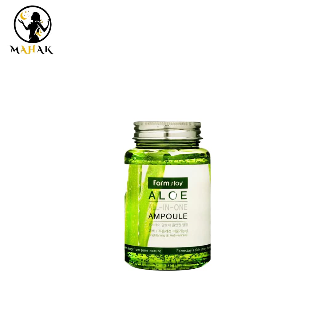 آمپول ژل آبرسان آلوئه ورا فارم استی FARMSATY ALOE ALL-IN-ONE AMPOULE