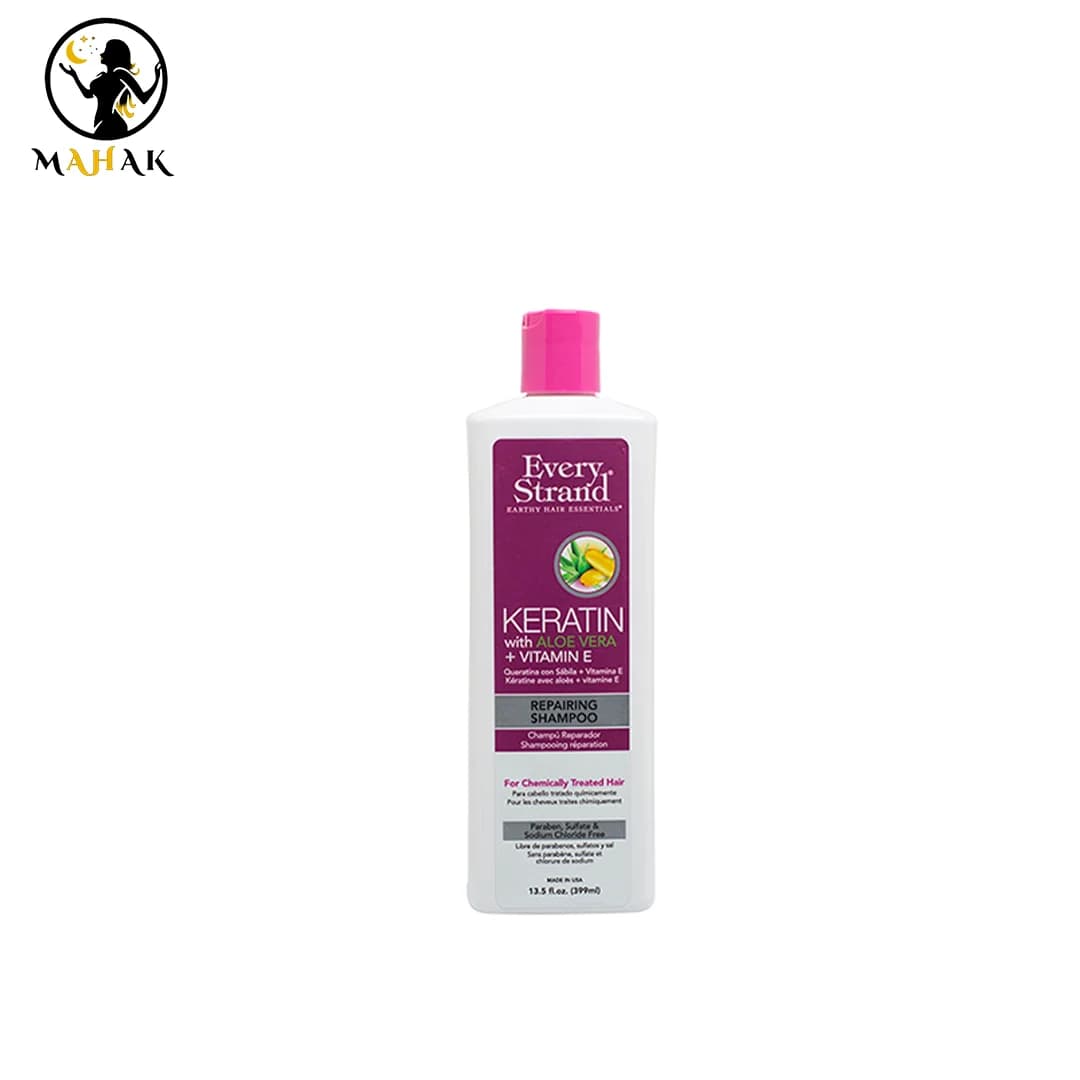 شامپو ترمیم کننده کراتین و آلوئه ورا اوری استرند Every Strand Keratin Aloe Vera Repairing Shampoo — تصویر ۲