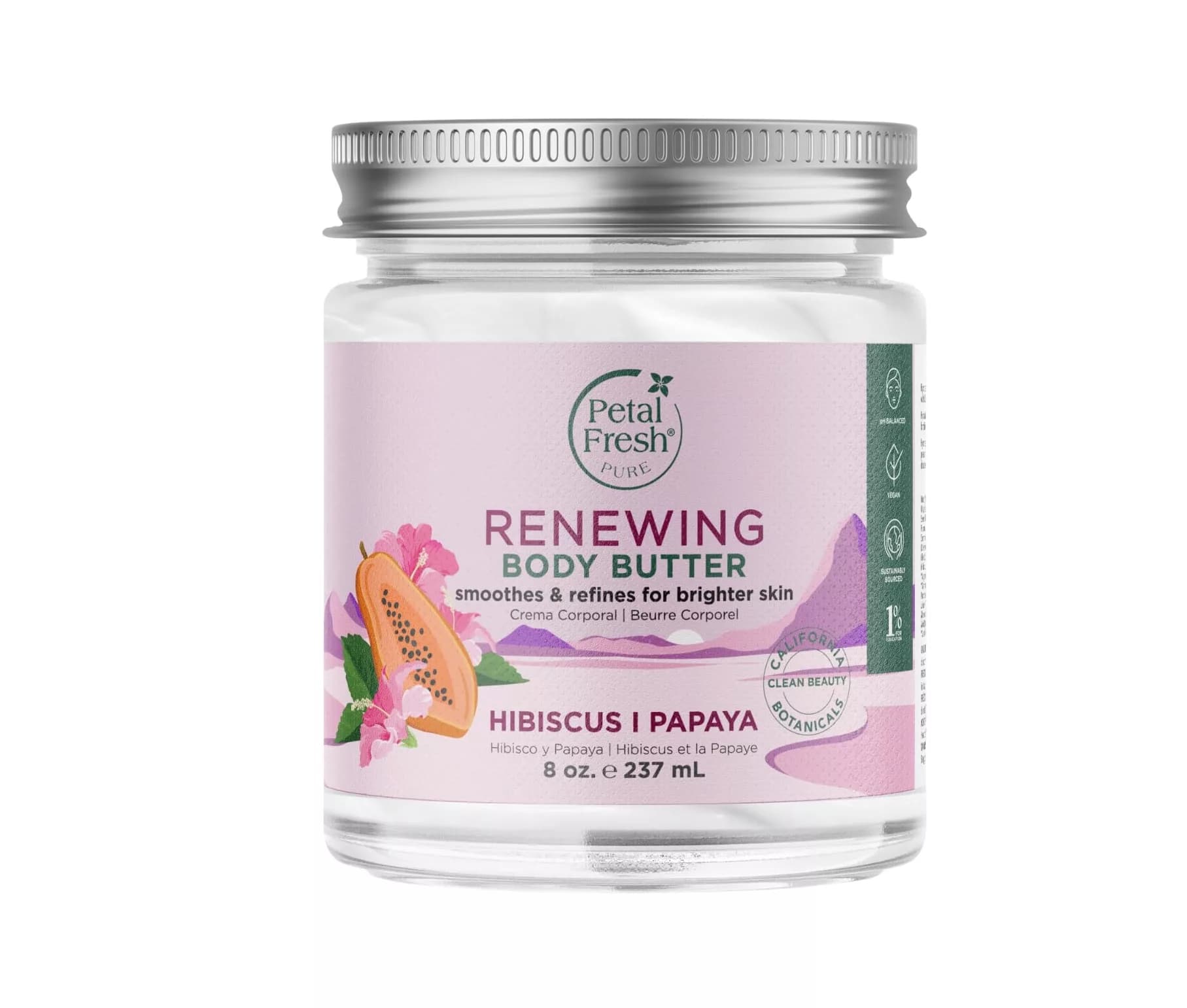 کره روشن کننده بدن گل ختمی و پاپایا پتال فرش Petal Fresh Hibiscus and Papaya Body Butter — تصویر ۸
