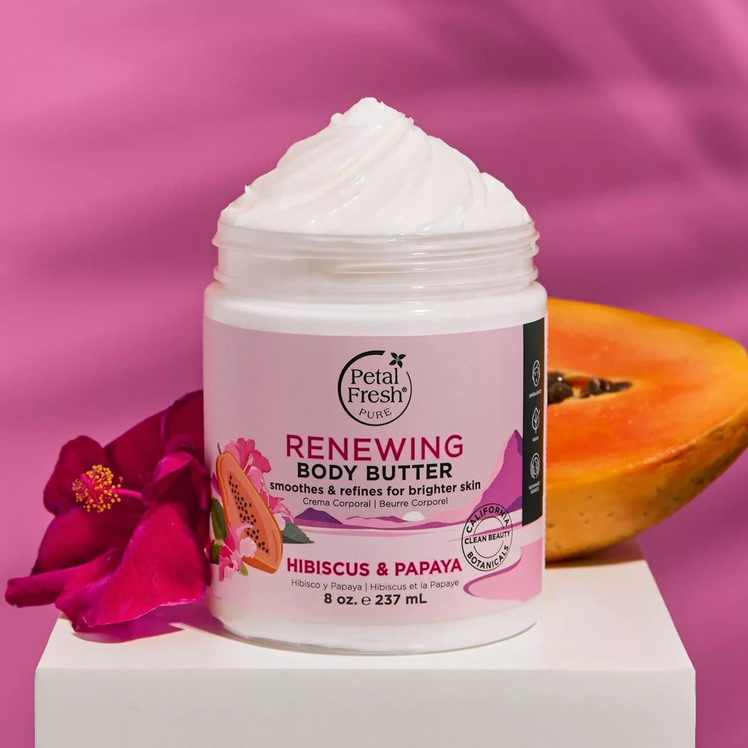 کره روشن کننده بدن گل ختمی و پاپایا پتال فرش Petal Fresh Hibiscus and Papaya Body Butter — تصویر ۱۰