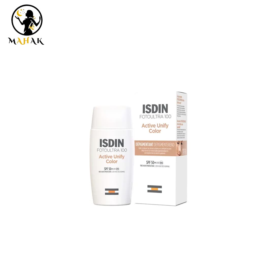 ضد آفتاب ضد لک رنگی اکتیو یونیفای ایزدین +Fotoultra 100 Active Unify SPF 50 — تصویر ۴