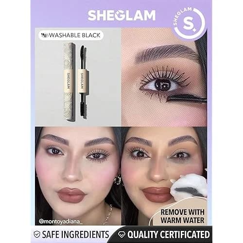 ریمل دو سر حجم دهنده و بلند کننده شیگلم ALL-IN-ONE VOLUME & LENGTH MASCARA-WASHABLE BLACK — تصویر ۶
