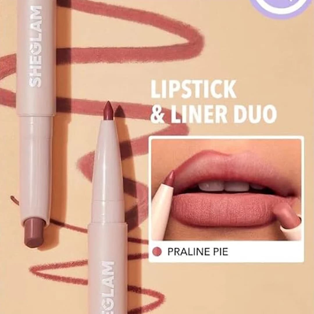 رژلب و خط لب دوسر شیگلم SHEGLAM Glam 101 Lipstick & Liner Duo — تصویر ۷