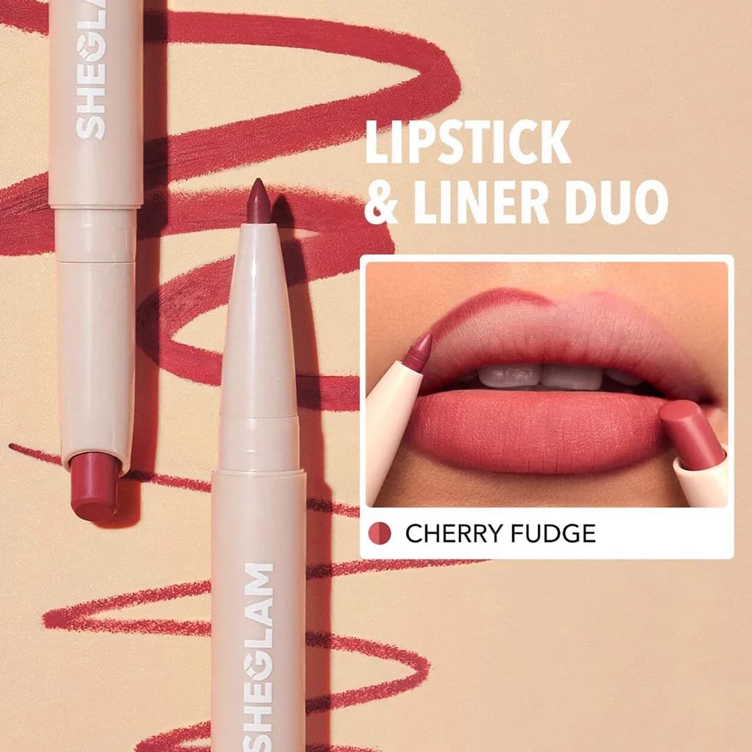 رژلب و خط لب دوسر شیگلم SHEGLAM Glam 101 Lipstick & Liner Duo — تصویر ۴