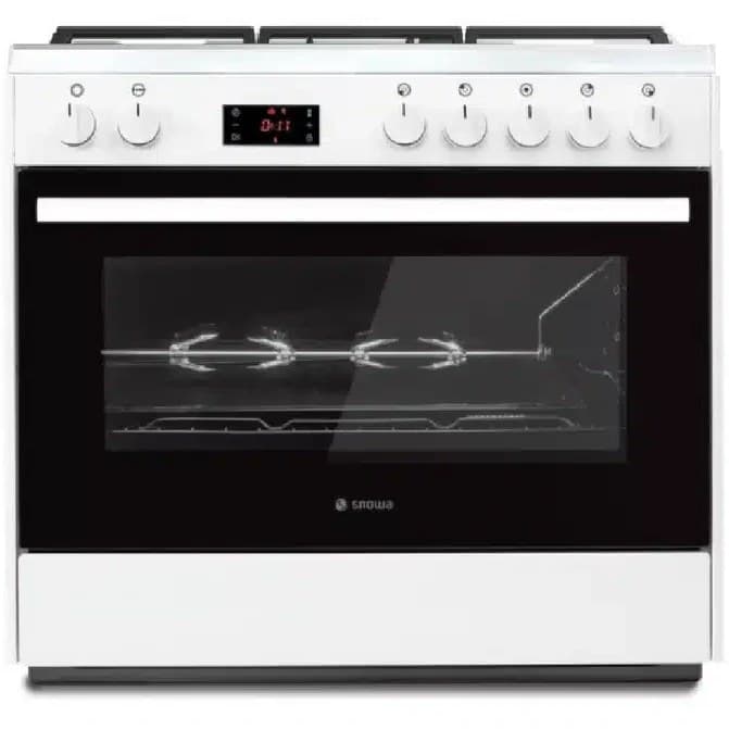 اجاق گاز اسنوا آدرینا کلاسیک بدون شیشه 5 شعله سفید مدل SGC5-31102 — تصویر ۳