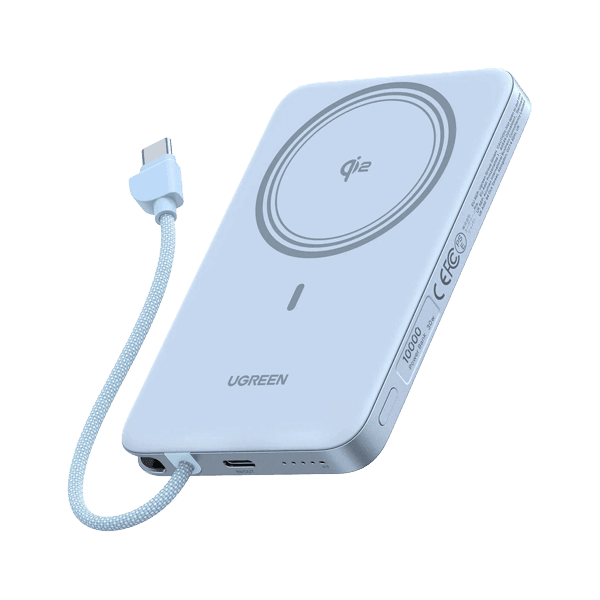 پاور بانک 30 وات بی سیم مغناطیسی 10000 میلی آمپر ساعت MagFlow یوگرین با استاندارد Qi2 مدل PB570
