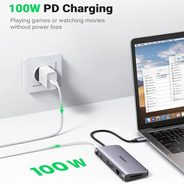 هاب 10 پورت USB-C یوگرین مدل UG-80133 — تصویر ۷