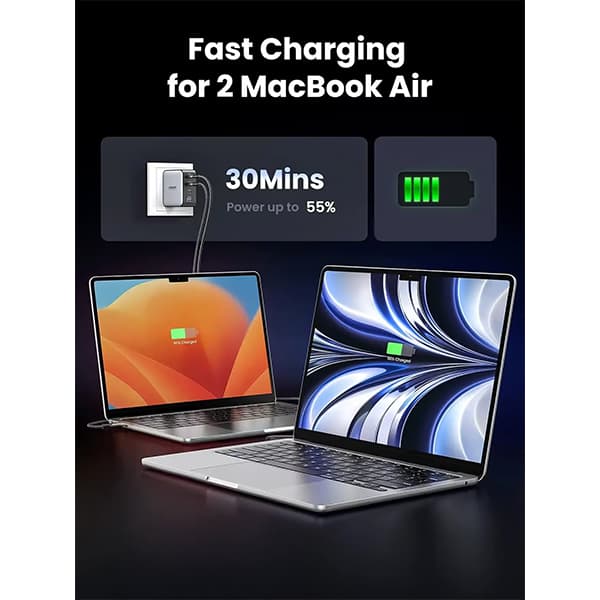 شارژر دیواری 100 وات با سه پورت USB-C و یک پورت USB-A یوگرین مدل CD226 کد 10375 — تصویر ۱۱