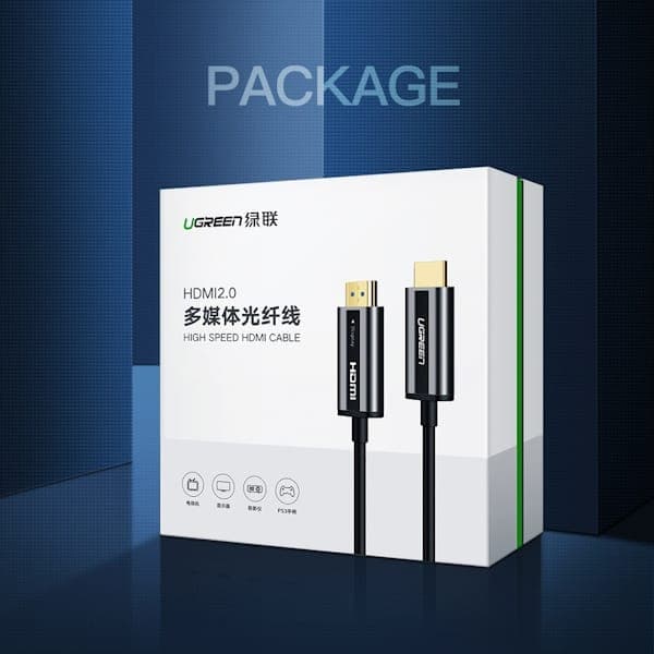 کابل تبدیل HDMI به HDMI یوگرین مدل HD132 کد 50215 طول 15 متر — تصویر ۱۰