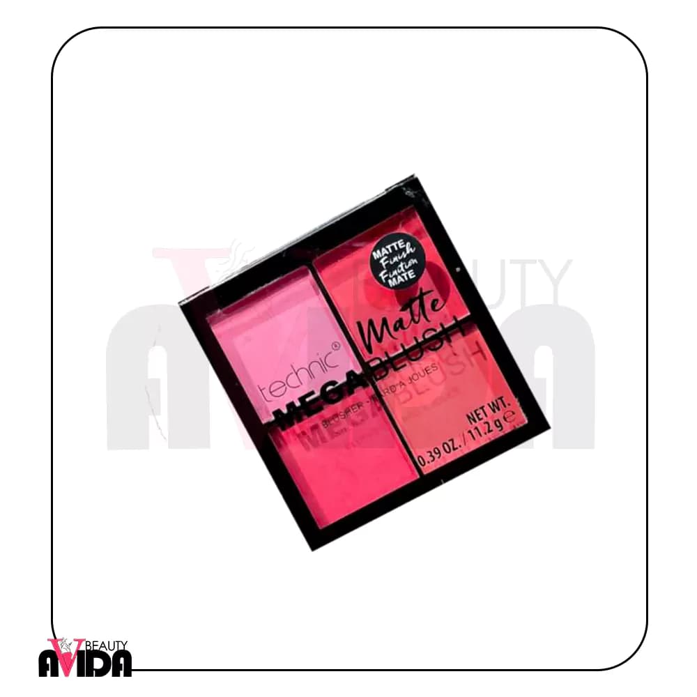 پالت رژگونه 4 رنگ مات تکنیک Technic Mega Blush — تصویر ۴