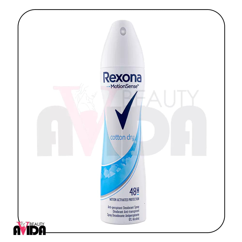 اسپری ضد تعریق زنانه رکسونا مدل Cotton Dry حجم 200 میلی لیتر — تصویر ۲