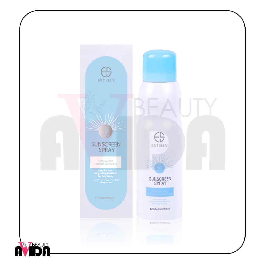 اسپری ضد آفتاب بی رنگ استلین SPF50 مدل Ultra-Light مناسب برای انواع پوست حجم 180 میلیلیتر