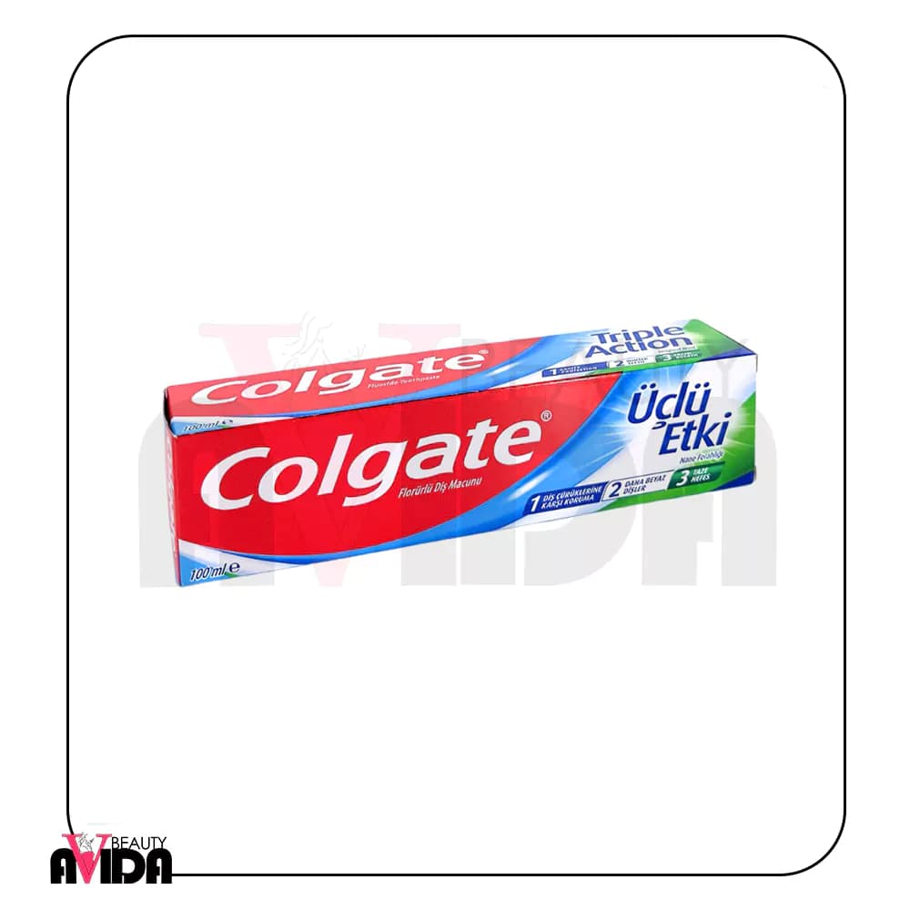 خمیر دندان سه کاره کلگیت مدل Colgate Üçlü Etki با رایحه نعناع