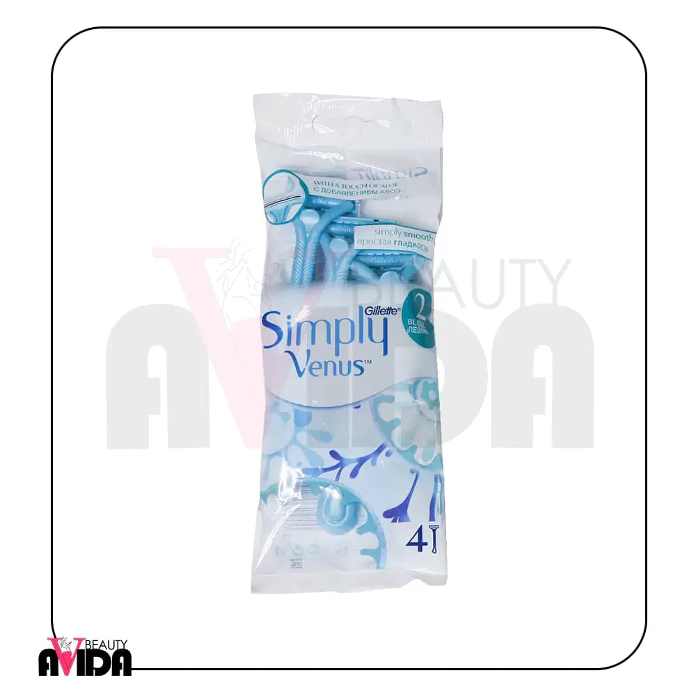 خود تراش ژیلت مدل 2 Simply Venus بسته 4 عددی