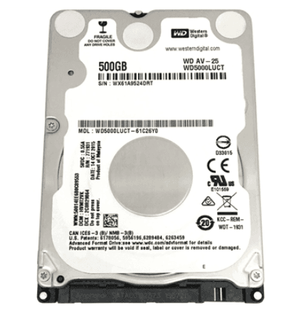 هارد لپتاپی 2.5 اینچی ظرفیت 500 Gb اینترنال وسترن HDD Western Digital WD5000LUCT SATA