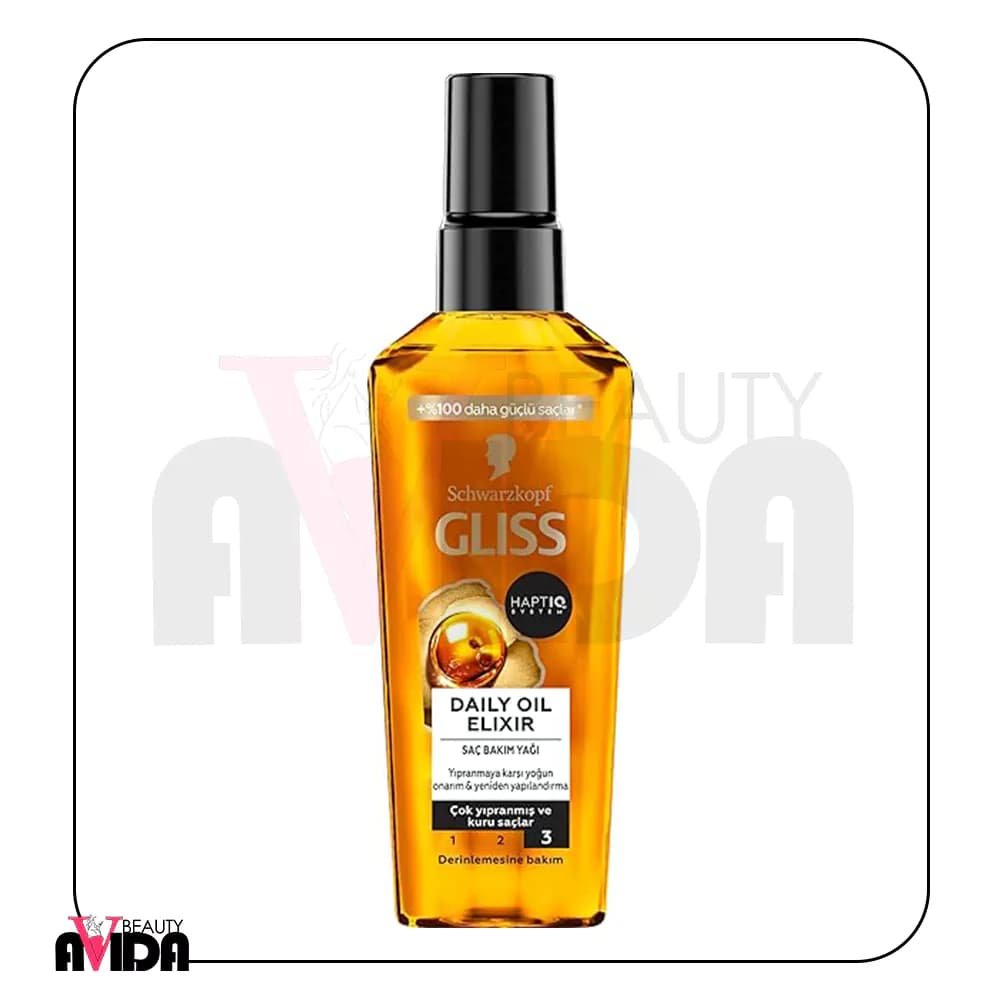 روغن آرگان گلیس مدل Gliss Daily Oil Elixir حجم 75 میلی لیتر — تصویر ۳
