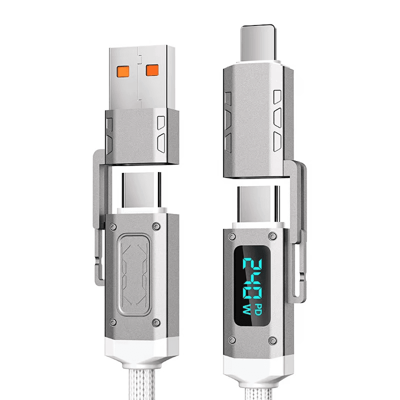 کابل شارژ تایپ USB/C به تایپ C/لایتنینگ مدل 240WD