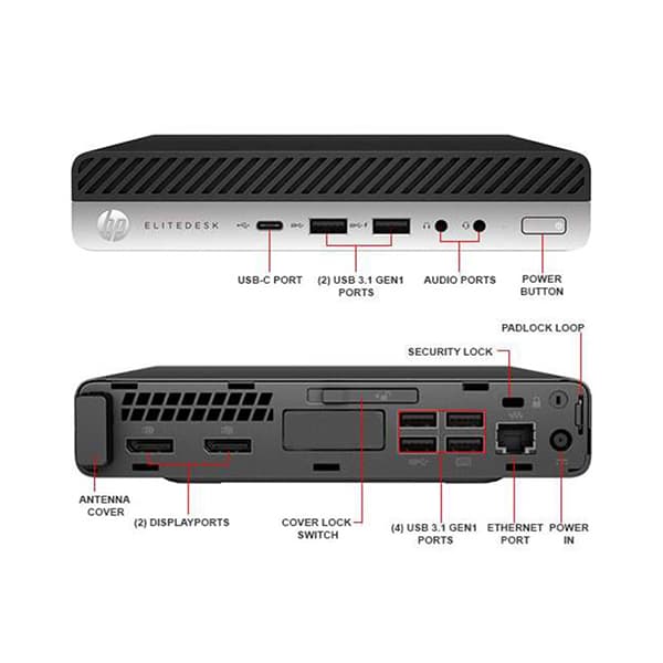 مینی کیس HP 800 G4 Tiny – نسل 8 – i7 — تصویر ۷