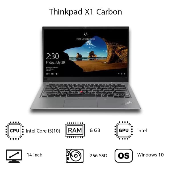 لپ تاپ Lenovo مدل Thinkpad X1 Carbon — تصویر ۲