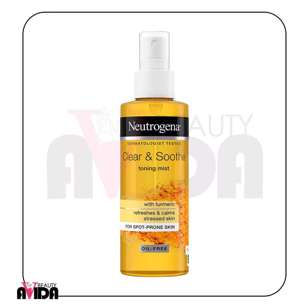 اسپری تونر آبرسان زردچوبه نیتروژنا Neutrogena Soothing clear حجم 125 میلی لیتر