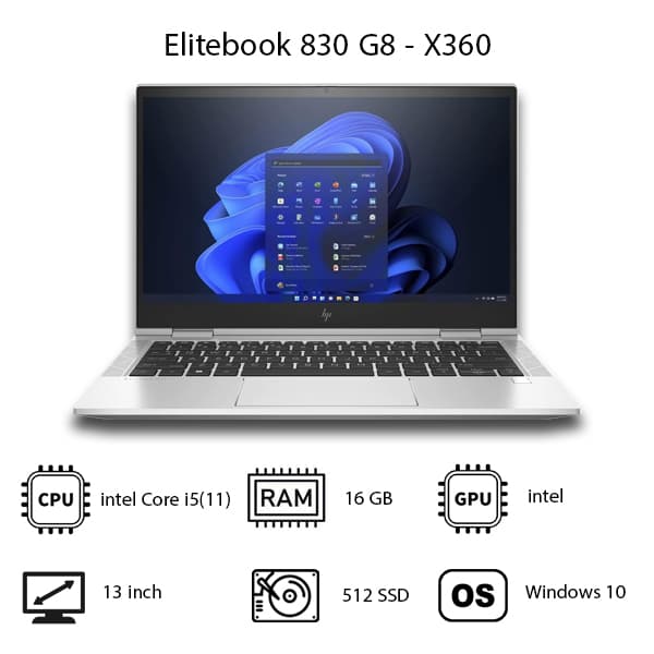لپ تاپ HP مدل Elitebook 830 G8 – X360