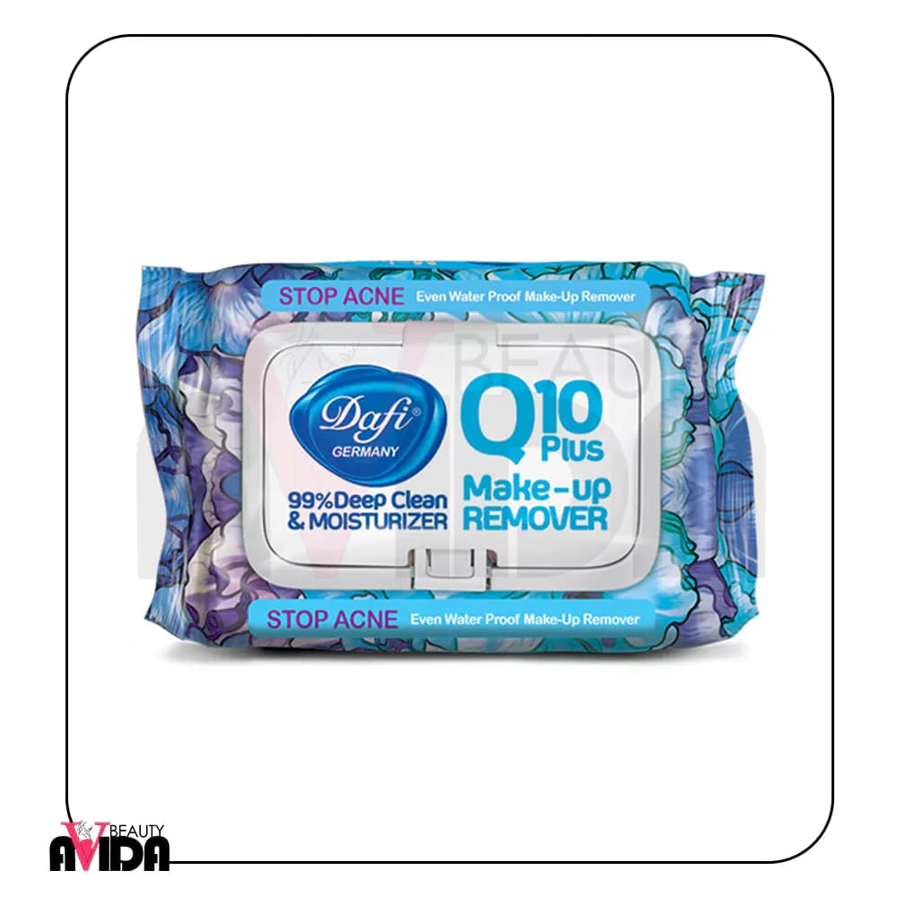 دستمال مرطوب پاک کننده آرایش دافی ضد جوش مدل Q10-STOP ACNE