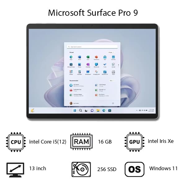 لپ تاپ آکبند Microsoft Surface Pro 9 – i5/16/256 — تصویر ۲