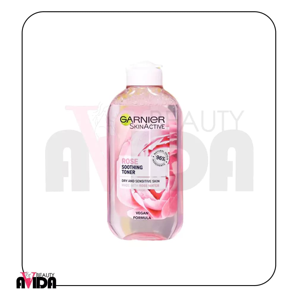 تونر پوست خشک و حساس گل رز گارنیر مدل Garnier Rose Toner حجم 200 میلی لیتر