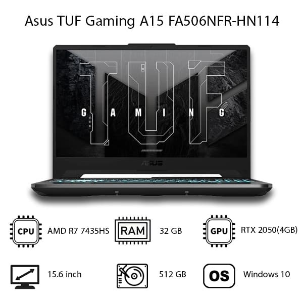 لپ تاپ گیمینگ Asus TUF Gaming A15 FA506NFR-HN114 — تصویر ۲