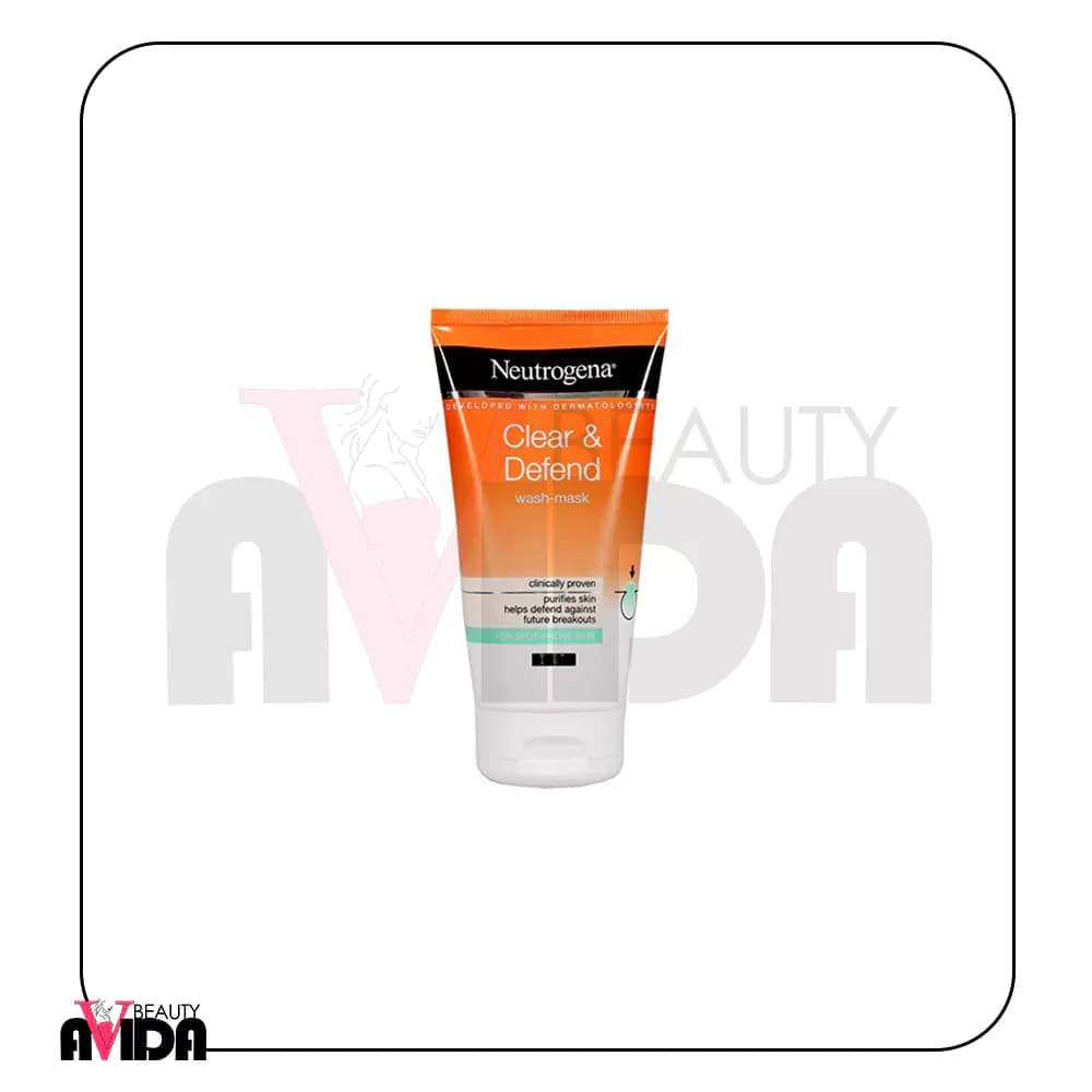 ماسک و شوینده ضدجوش نوتروژینا Clear & Defend با 1% اسید سالیسیلیک و خاک رس کائولین – 150 میلی لیتر — تصویر ۳