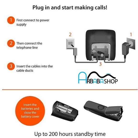 تلفن بی سیم گیگاست مدل Gigaset A220 درحدنو — تصویر ۳