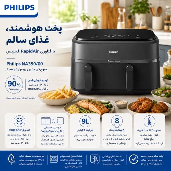 هواپز 9 لیتر فیلیپس مدل NA350/00 — تصویر ۸