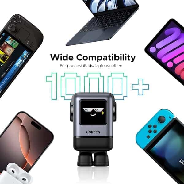 شارژر دیواری آدمکی 100 وات با سه پورت USB-C و یک پورت USB-A یوگرین مدل X688 کد 45648B — تصویر ۱۲