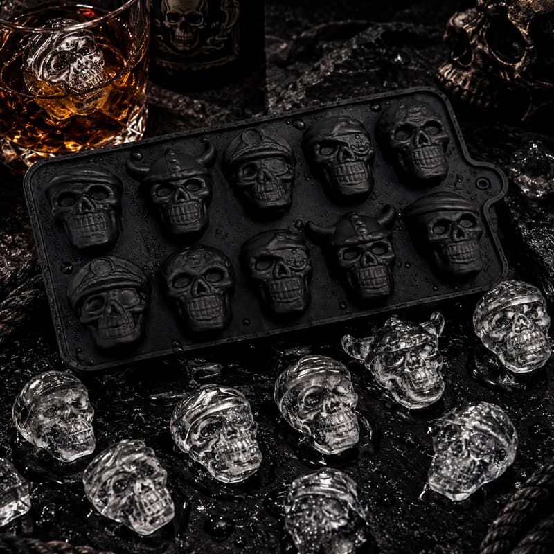 قالب یخ سلیکونی اسکلتی مدل Boney Ice کد ICH-26F0274 — تصویر ۸