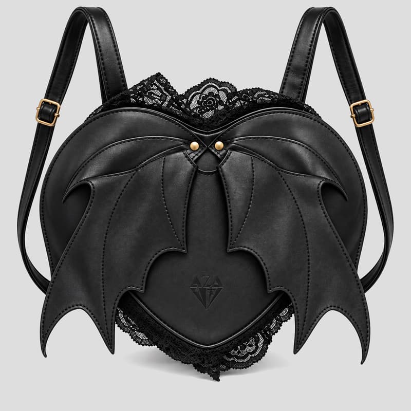 مینی کوله پشتی طرح خفاش مدل Black Heart کد ICH-26F01190 — تصویر ۱۱