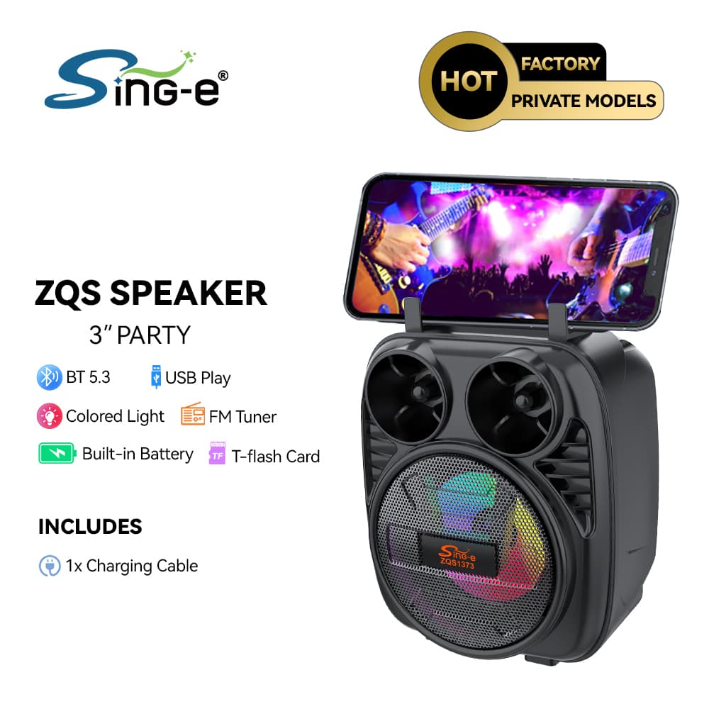 اسپیکر بلوتوثی شارژی Sing-e مدل ZQS1373