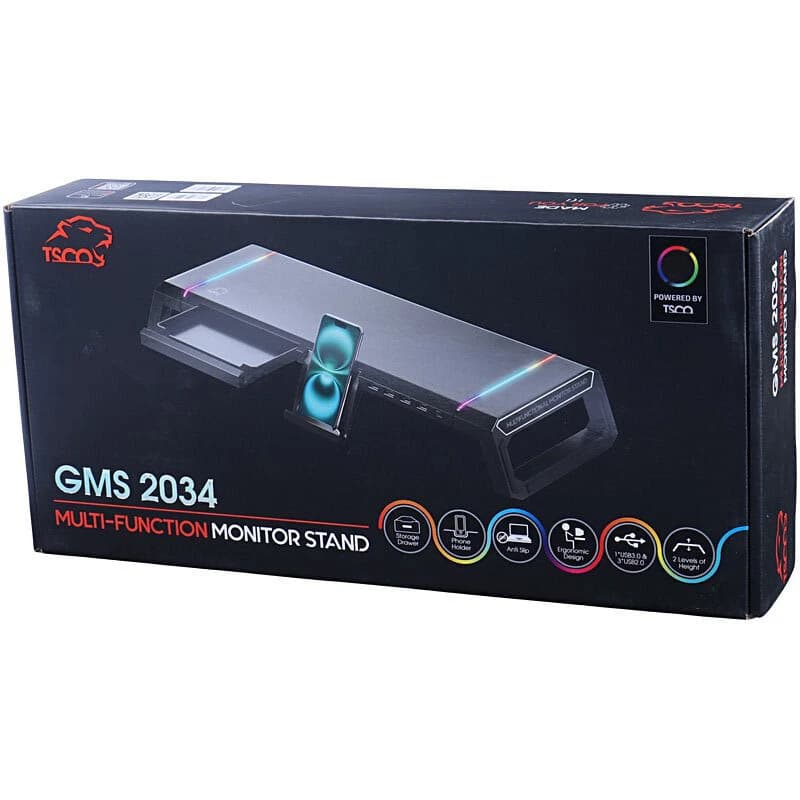 پایه زیر مانیتوری و هاب 4 پورت USB تسکو GMS 2034 — تصویر ۳