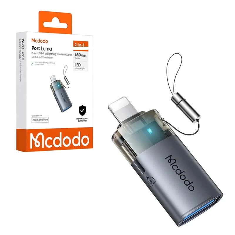 تبدیل USB OTG / TF به لایتنینگ مک دودو OT-785 — تصویر ۱۱