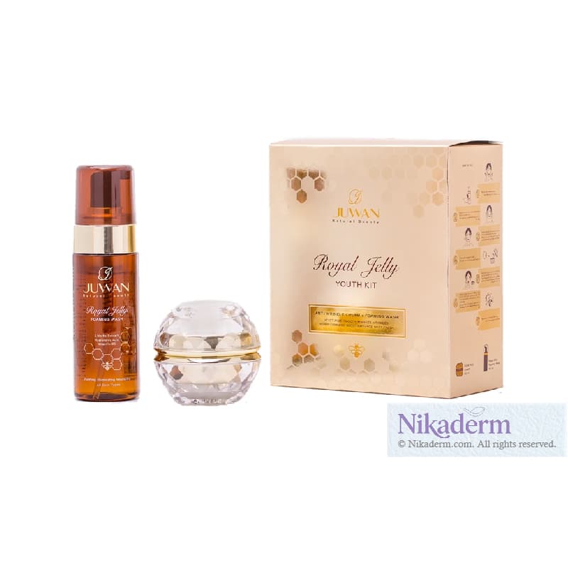 کیت ژل ضد چروک ژوان (Juwan) مدل Royal Jelly (ژل و فوم) 150ml
