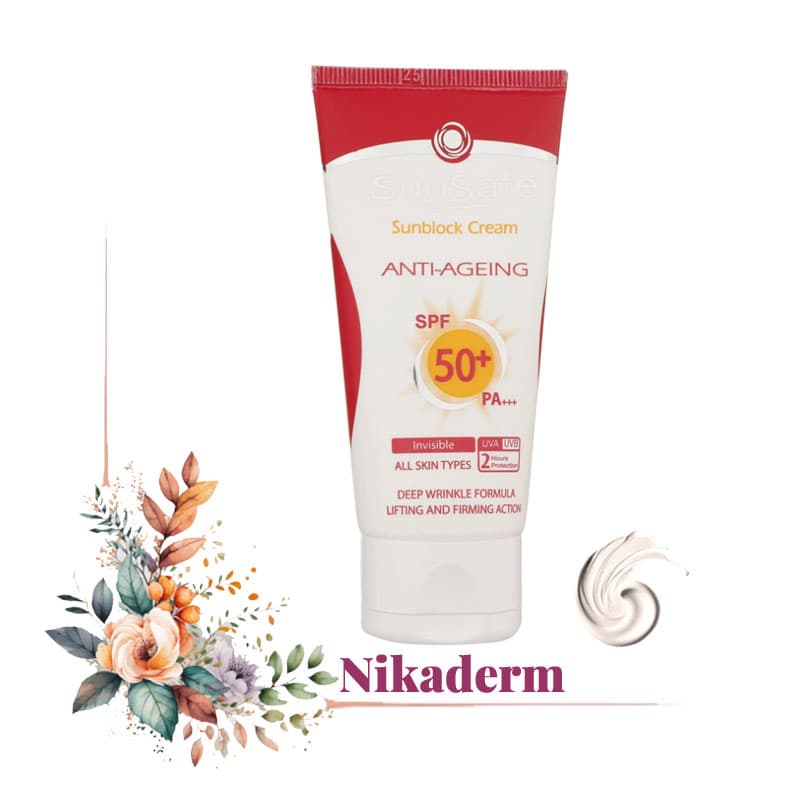 کرم ضدآفتاب و ضدچروک سان سیف SPF50 بدون رنگ محافظت دو ساعته حجم 50 میلیلیتر — تصویر ۲